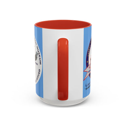 DNASM 2-sided, Founding & Student Art w/WhiteBG Light Blue Accent Mug by theGreenDragonTavern.shop
