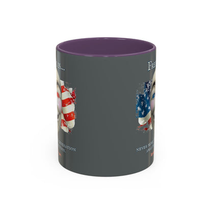 Ronald Reagan Freedom Vendetta Grey Accent Mug by theGreenDragonTavern.shop