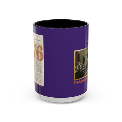 Declaration of Independence Dark Purple Accent Mug by theGreenDragonTavern.shop