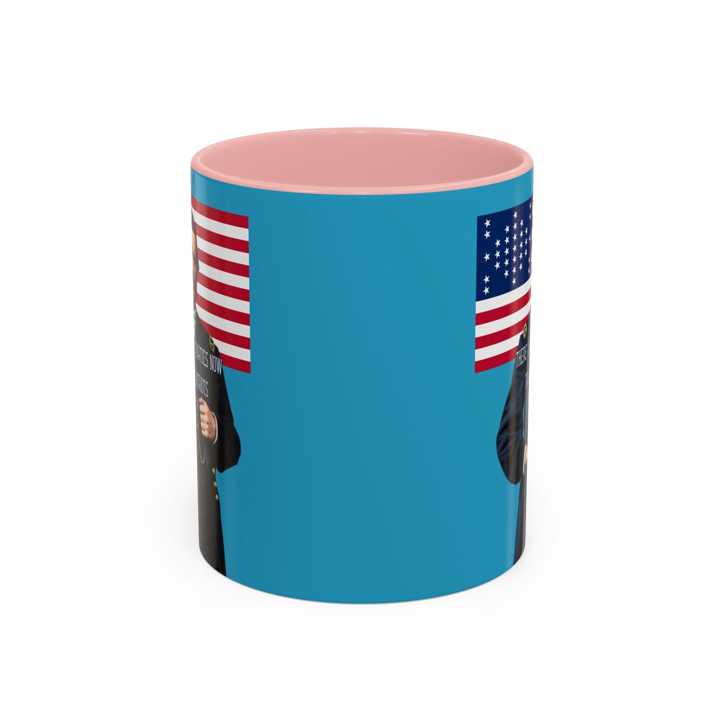"Traitors and Patriots" Ulysses Grant Turquoise Accent Mug by theGreenDragonTavern.shop