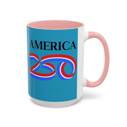 America 250 Turquoise Accent Mug by theGreenDragonTavern.shop