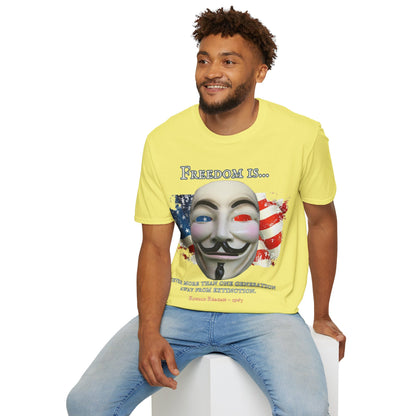 Ronald Reagan Freedom Vendetta Light colors Unisex T-Shirt by theGreenDragonTavern.shop