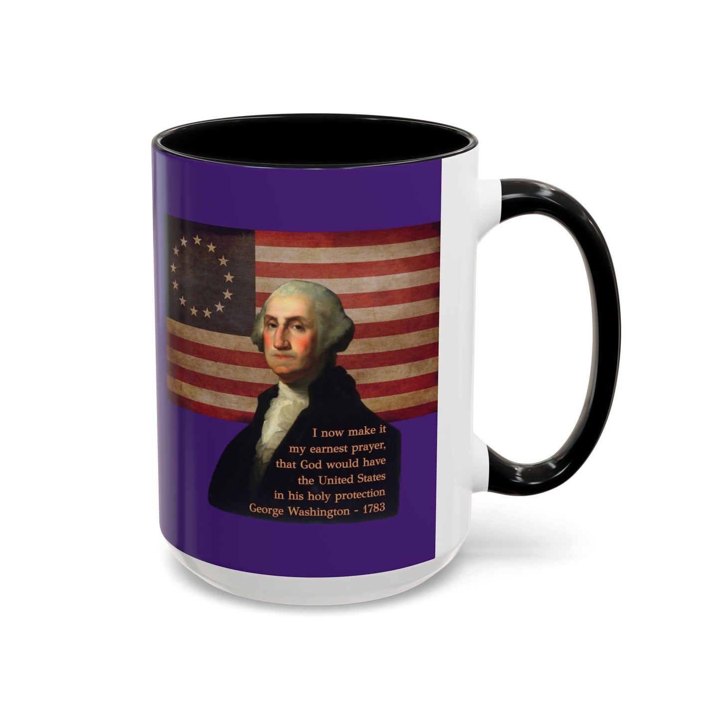 Washington's Earnest Prayer Purple Accent Mug by theGreenDragonTavern.shop