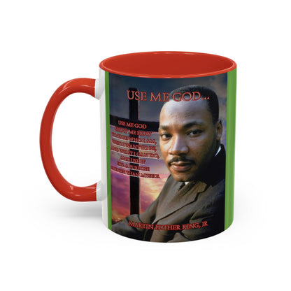 Use Me God, MLK Jr Green Accent Mug by theGreenDragonTavern.shop