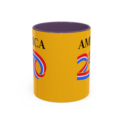 America 250 Yellow Accent Mug by theGreenDragonTavern.shop