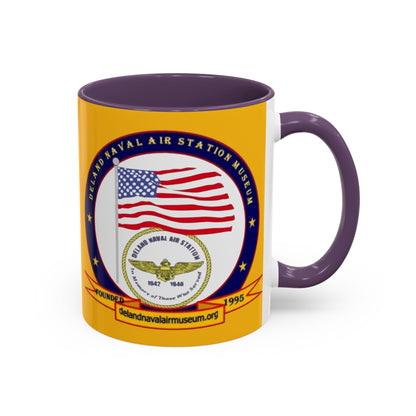 DeLand Naval Air Station Museum Yellow Accent Mug by theGreenDragonTavern.shop