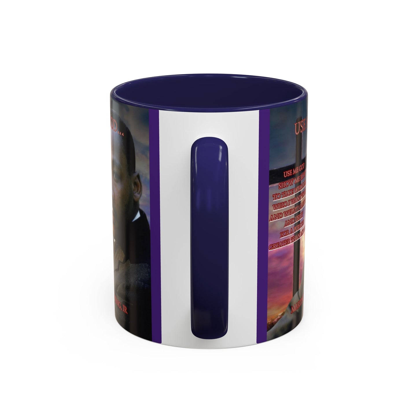 Use Me God, MLK Jr Purple Accent Mug by theGreenDragonTavern.shop