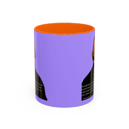 We hold these truths to be self-evident Light Purple Accent Mug by theGreenDragonTavern.shop