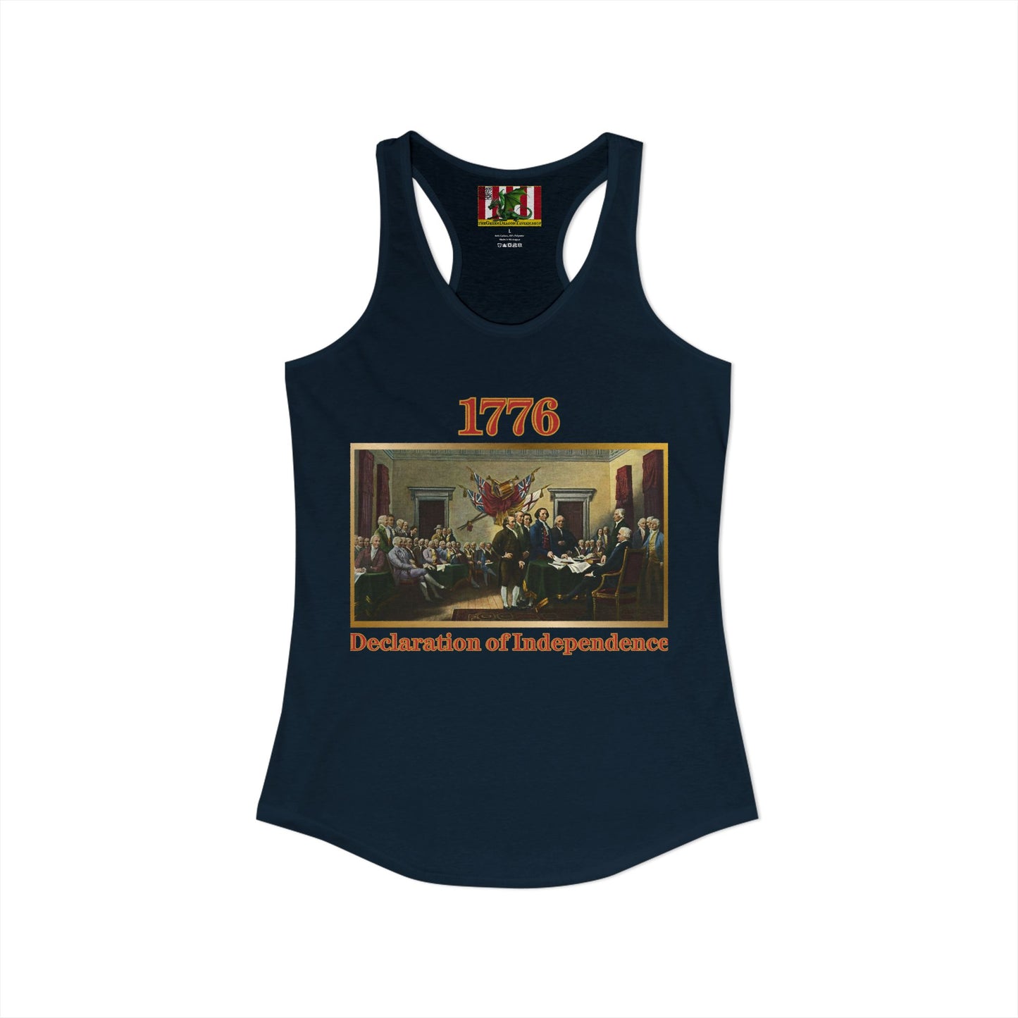 Declaration of Independence Women's Racerback Tank Top by theGreenDragonTavern.shop