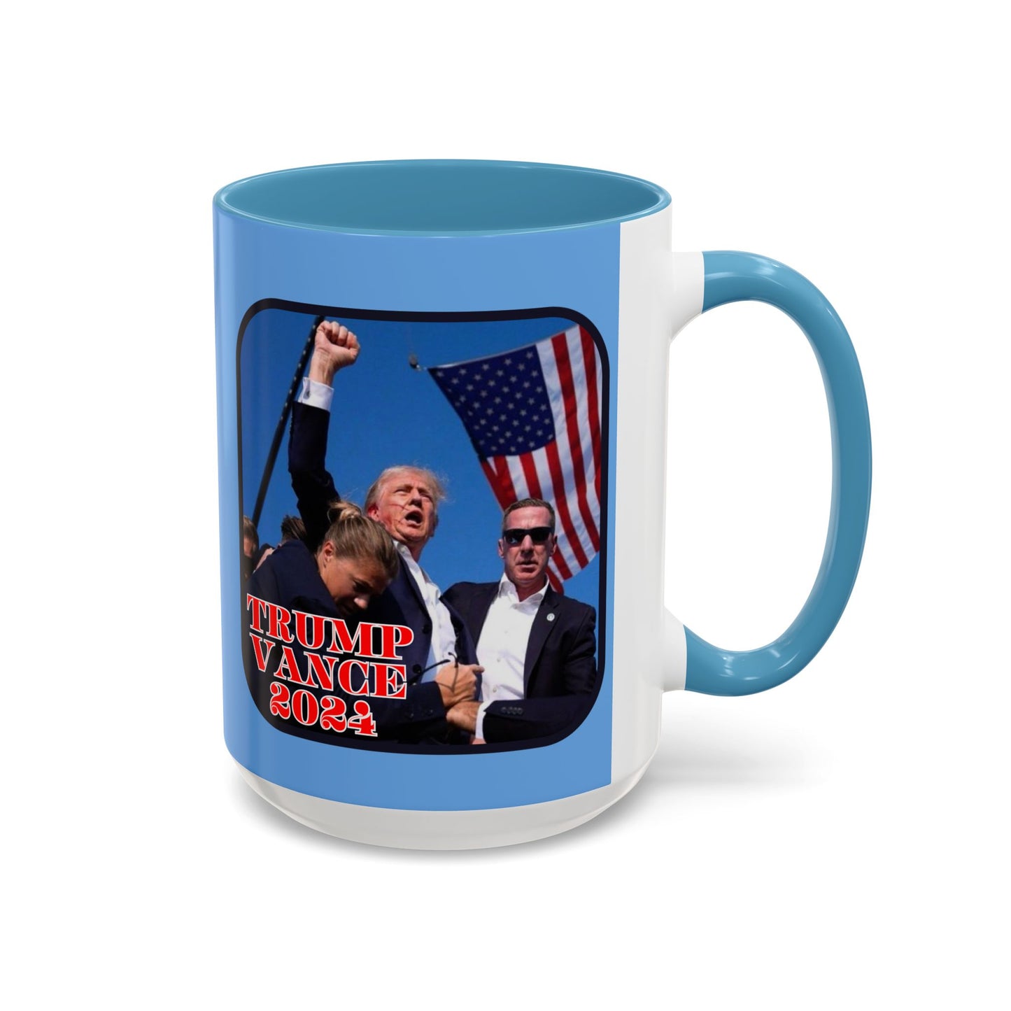 Trump and Vance 2024 Accent Mug by theGreenDragonTavern.shop