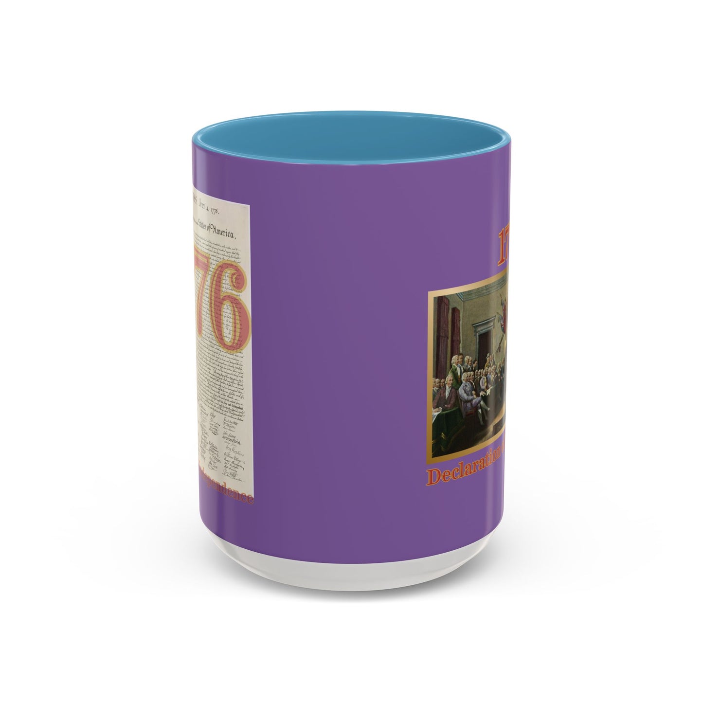 Declaration of Independence Light Purple Accent Mug by theGreenDragonTavern.shop