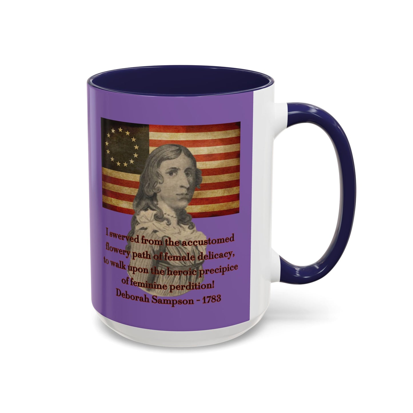 Deborah Sampson, America's Mulan Light Purple Accent Mug by theGreenDragonTavern.shop