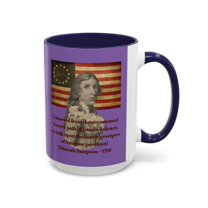 Deborah Sampson, America's Mulan Light Purple Accent Mug by theGreenDragonTavern.shop