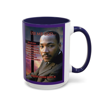 Use Me God, MLK Jr Purple Accent Mug by theGreenDragonTavern.shop