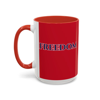 Freedom, Red Accent Mug by theGreenDragonTavern.shop