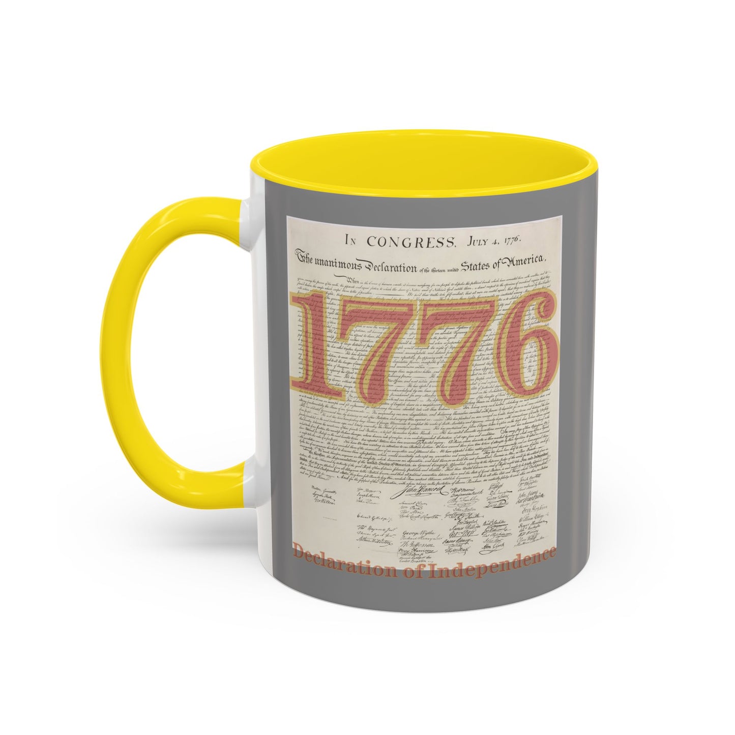 Declaration of Independence Grey Accent Mug by theGreenDragonTavern.shop