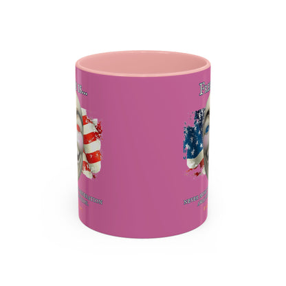Ronald Reagan Freedom Vendetta Pink Accent Mug by theGreenDragonTavern.shop