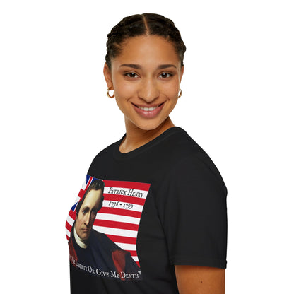 Patrick Henry Dark colors Unisex T-Shirt by theGreenDragonTavern.shop
