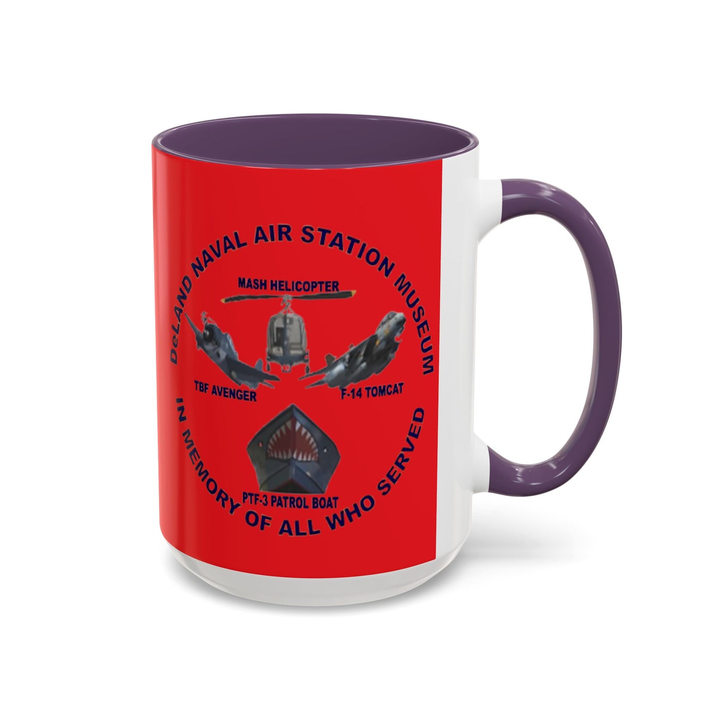 DNASM 2-sided, Founding & Student Art Red Accent Mug by theGreenDragonTavern.shop
