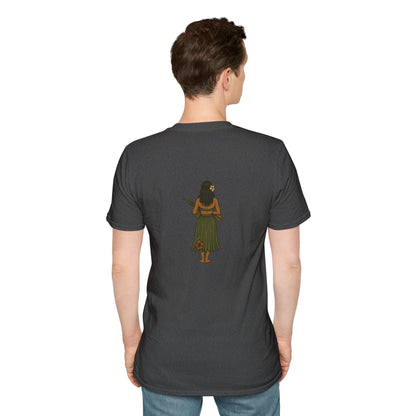 2-sided, Hula Girl Packin' Heat Dark colors Unisex T-Shirt by theGreenDragonTavern.shop