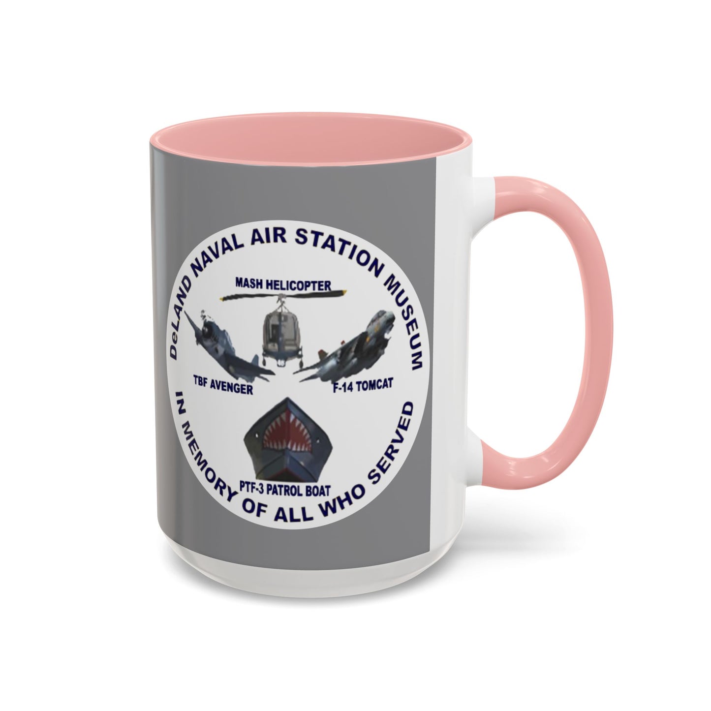 DNASM 2-sided, Founding & Student Art w/WhiteBG Grey Accent Mug by theGreenDragonTavern.shop