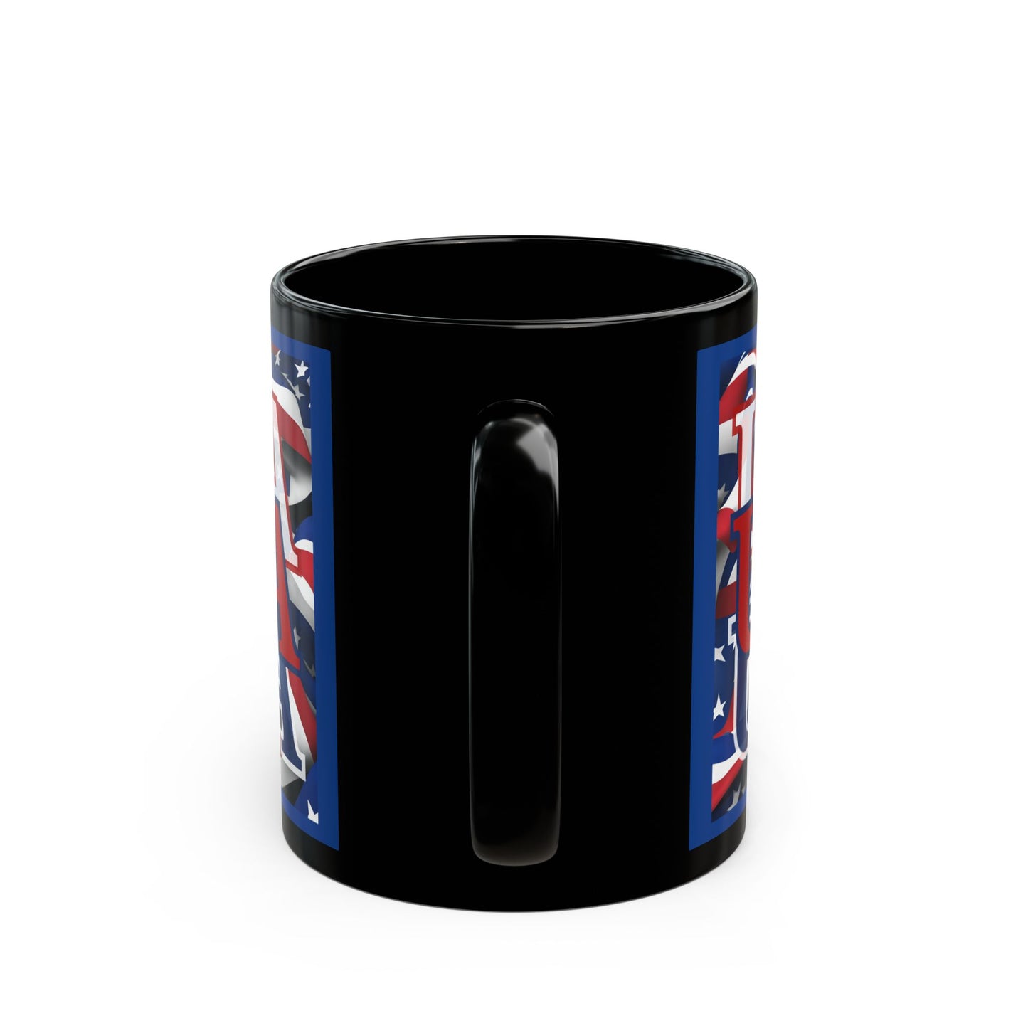 USA Red font Center Patriot Blue Mug by theGreenDragonTavern.shop