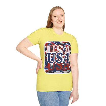 Red White and BLUE USA Patriot Light colors Unisex T-Shirt by theGreenDragonTavern.shop