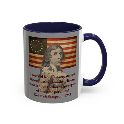 Deborah Sampson, America's Mulan Grey Accent Mug by theGreenDragonTavern.shop