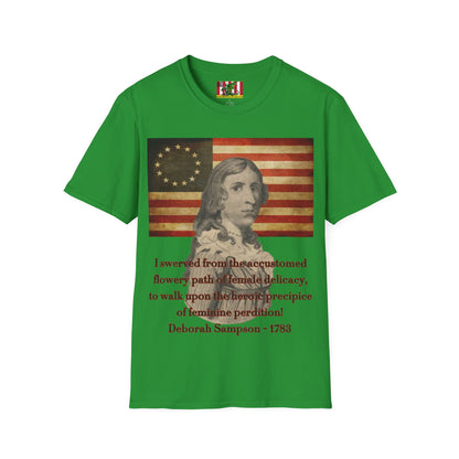 Deborah Sampson, America's Mulan Dark colors Unisex T-Shirt by theGreenDragonTavern.shop