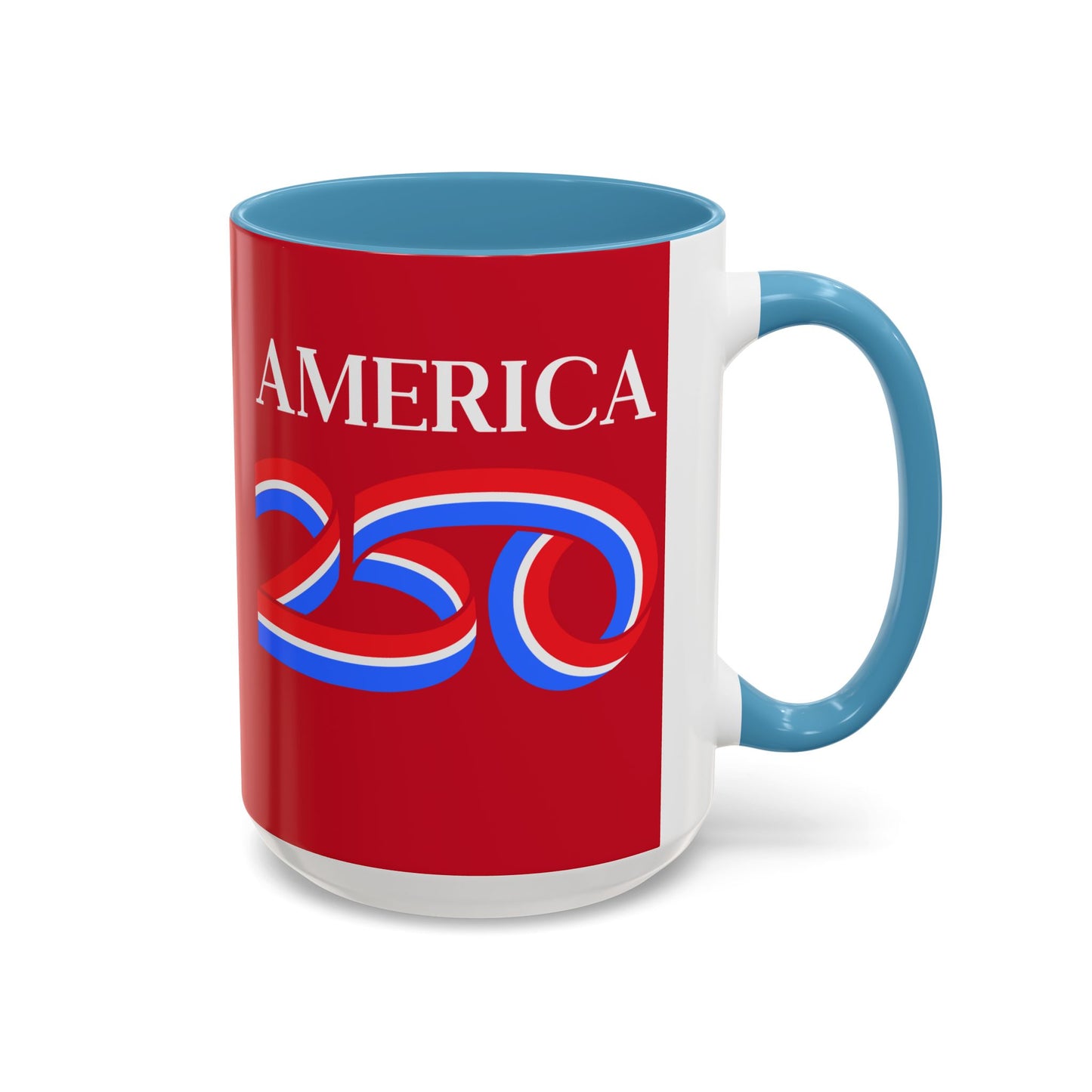 America 250 Red Accent Mug by theGreenDragonTavern.shop