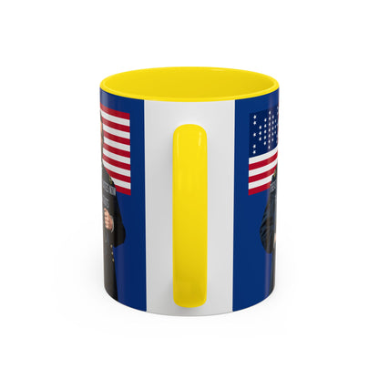 "Traitors and Patriots" Ulysses Grant Dark Blue Accent Mug by theGreenDragonTavern.shop