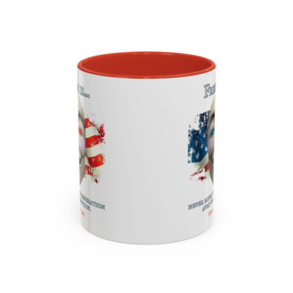 Ronald Reagan Freedom Vendetta White Accent Mug by theGreenDragonTavern.shop