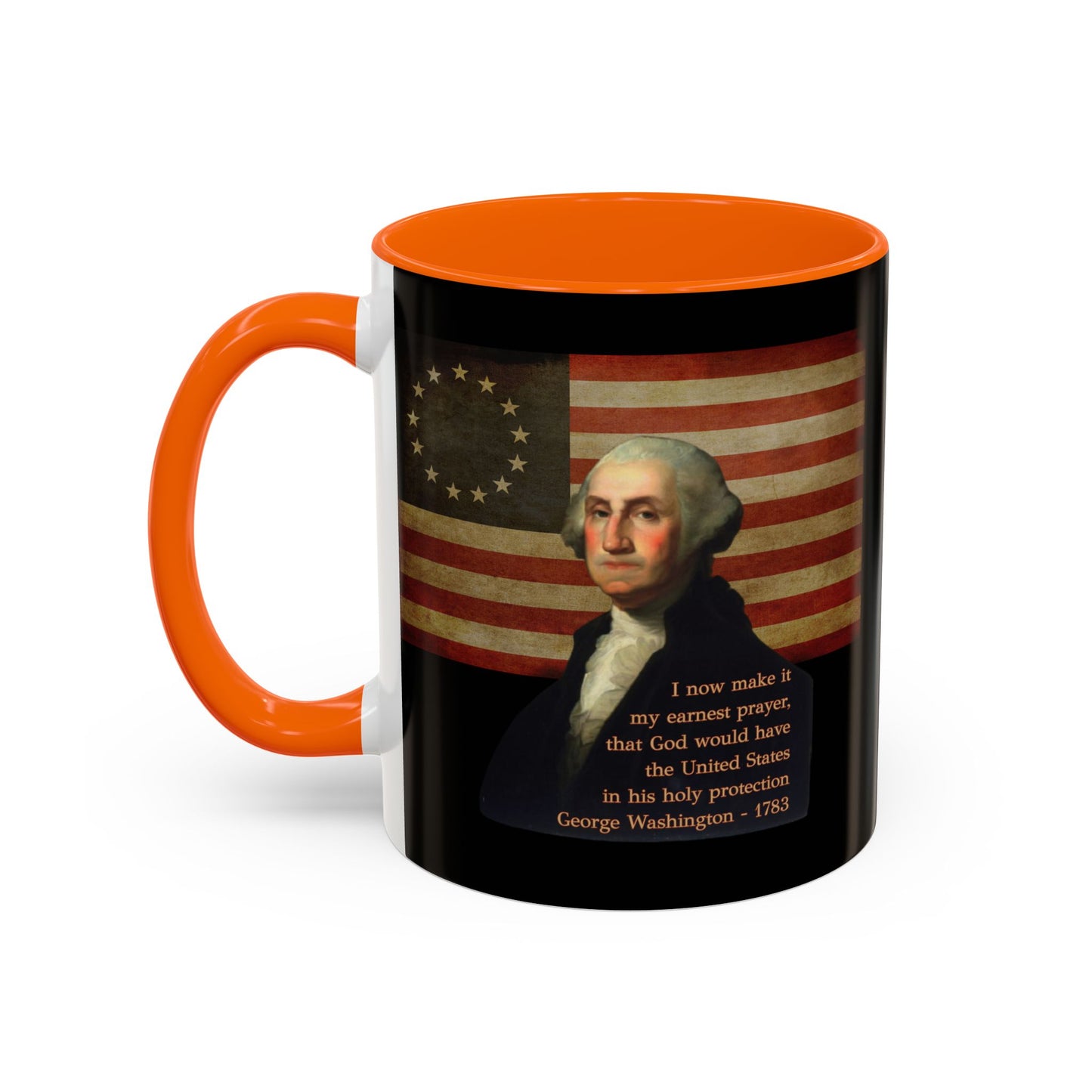 Washington's Earnest Prayer Black Accent Mug by theGreenDragonTavern.shop