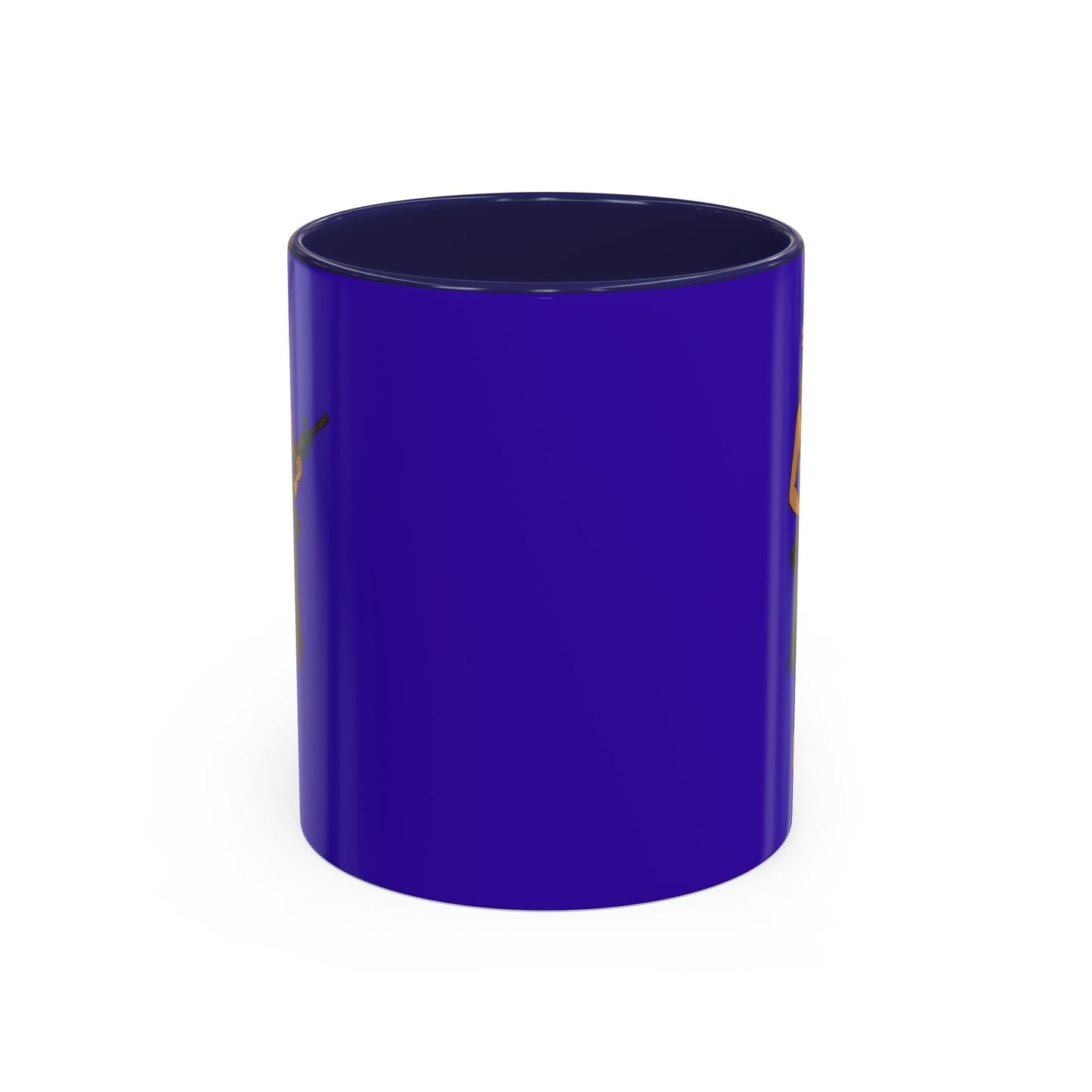 Hula Girl Packin' Heat Dark Purple Accent Mug by theGreenDragonTavern.shop