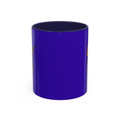 Hula Girl Packin' Heat Dark Purple Accent Mug by theGreenDragonTavern.shop