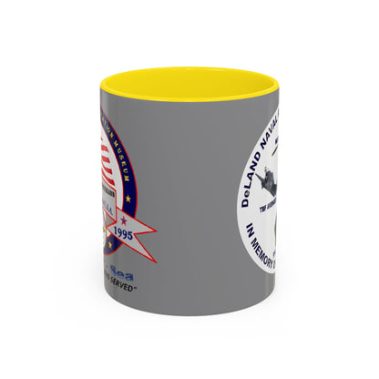 DNASM 2-sided, Founding & Student Art w/WhiteBG Grey Accent Mug by theGreenDragonTavern.shop