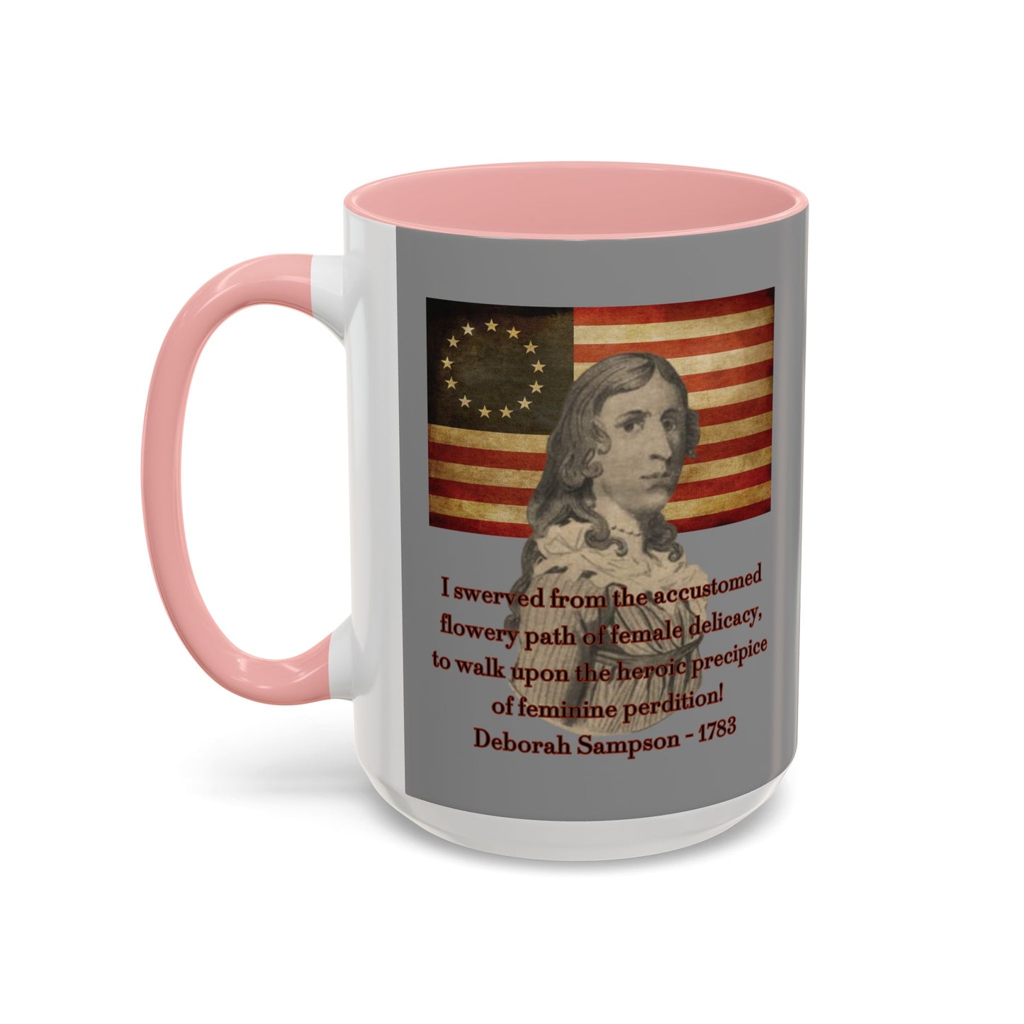 Deborah Sampson, America's Mulan Grey Accent Mug by theGreenDragonTavern.shop