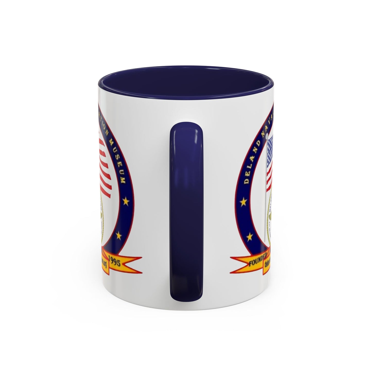 DeLand Naval Air Station Museum White Accent Mug by theGreenDragonTavern.shop