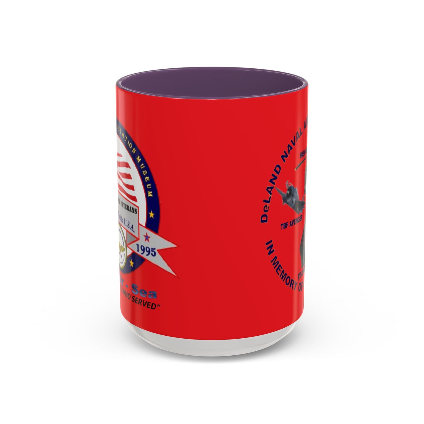 DNASM 2-sided, Founding & Student Art Red Accent Mug by theGreenDragonTavern.shop