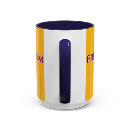 Freedom, Yellow Accent Mug by theGreenDragonTavern.shop