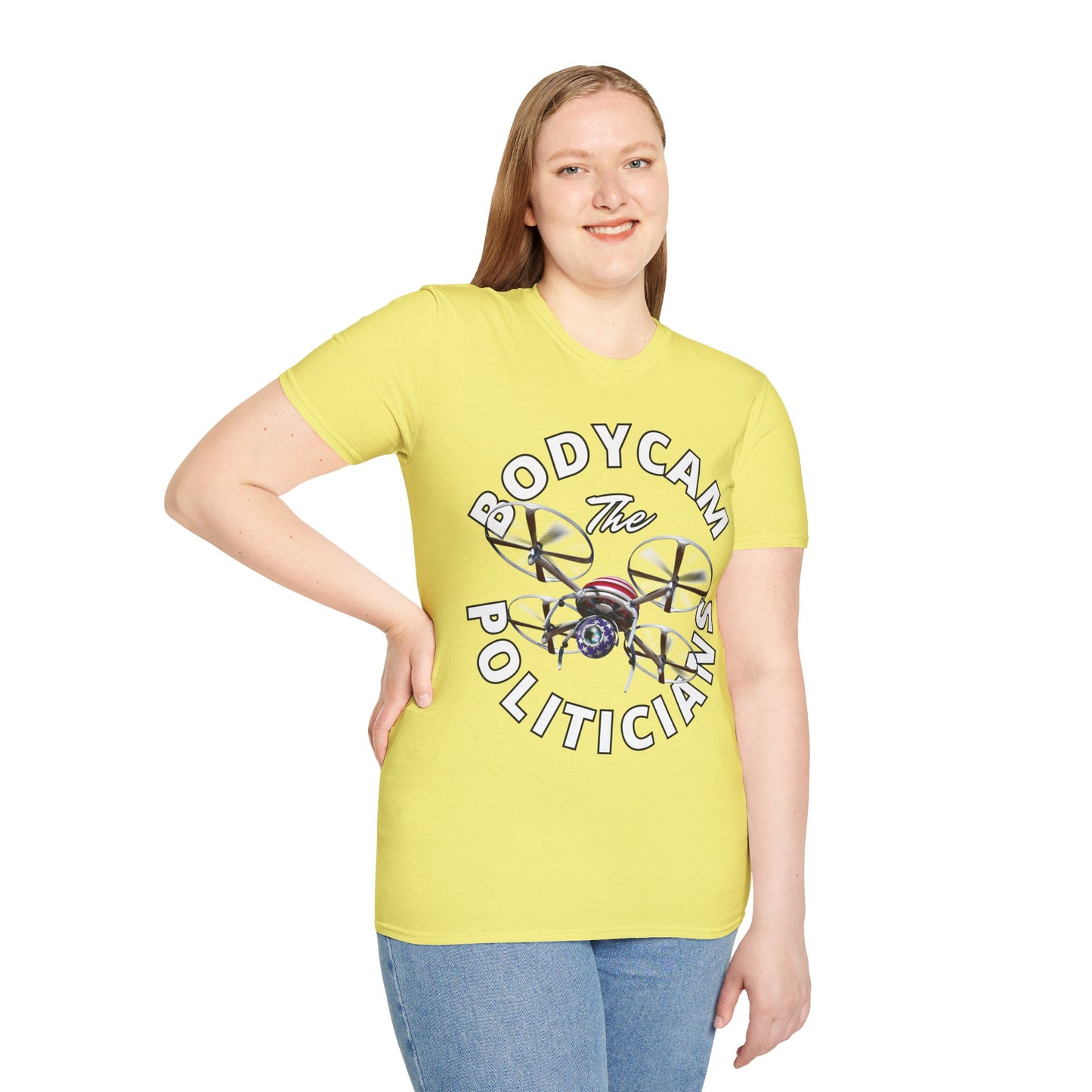 Bodycam the Politicians Drone Light colors Unisex T-Shirt by theGreenDragonTavern.shop