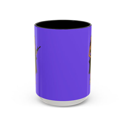 Hula Girl Packin' Heat Light Purple Accent Mug by theGreenDragonTavern.shop