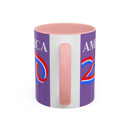 America 250 Light Purple Accent Mug by theGreenDragonTavern.shop