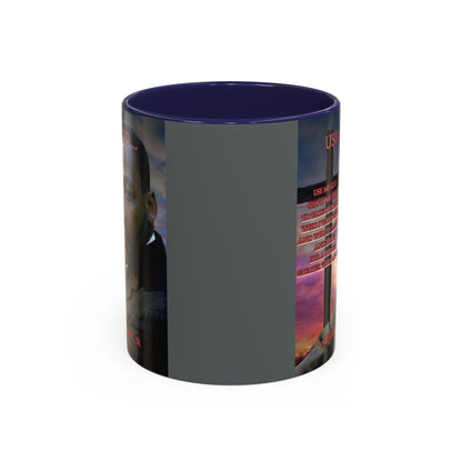 Use Me God, MLK Jr Grey Accent Mug by theGreenDragonTavern.shop