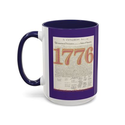 Declaration of Independence Dark Purple Accent Mug by theGreenDragonTavern.shop