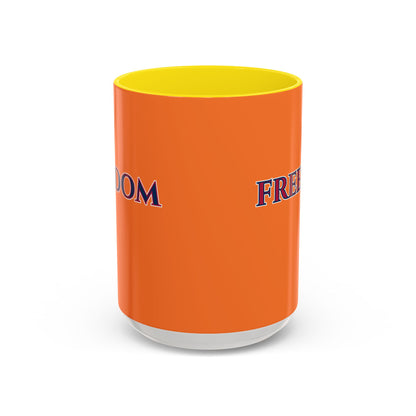 Freedom, Orange Accent Mug by theGreenDragonTavern.shop