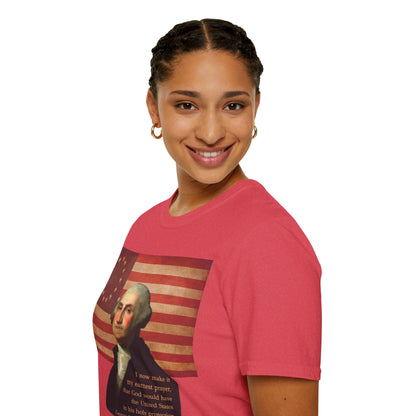 Washington's Earnest Prayer Light colors Unisex T-Shirt by theGreenDragonTavern.shop