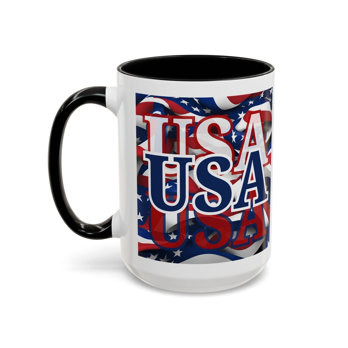 USA BLfont Center Patriot Accent Mug by theGreenDragonTavern.shop