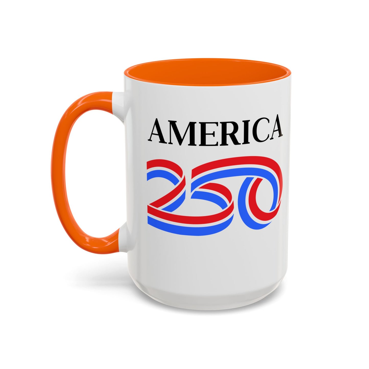 America 250 White Accent Mug by theGreenDragonTavern.shop