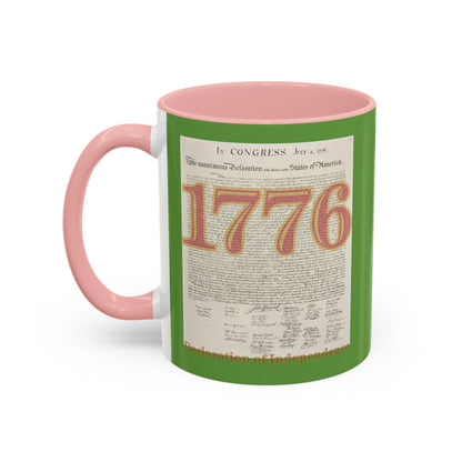 Declaration of Independence Green Accent Mug by theGreenDragonTavern.shop